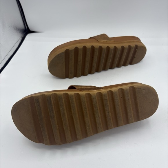 Reef Shoes Womens Size 11 Cushion Sol Hi Platform Sandals‎ Bronze Slide - Picture 10 of 10